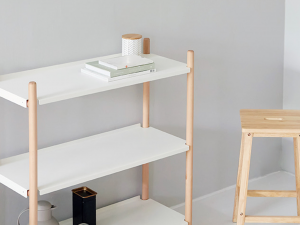 GRUET shelf 905 wide three-tier white Model 3D