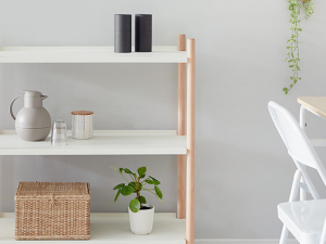 GRUET shelf 905 wide three-tier white Model 3D