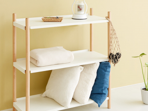 GRUET shelf 905 wide three-tier white Model 3D