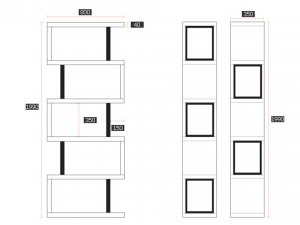 Dexter 800 bookshelf Modelo 3D