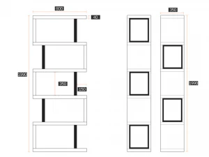 Dexter 800 bookshelf 3D Model