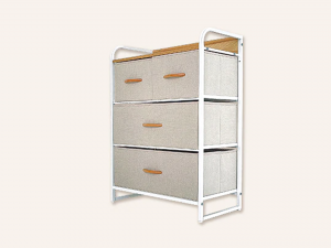 Urban fabric storage chest of drawers wide 3 tiers Modèle 3D