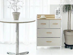 Urban fabric storage chest of drawers wide 3 tiers 3D Model