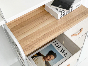 Urban fabric storage chest of drawers wide 3 tiers Modèle 3D