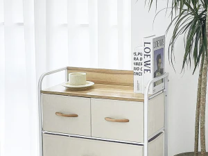 Urban fabric storage chest of drawers wide 3 tiers 3D Model