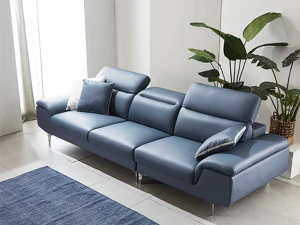 Miel Sofá de couro com cabeça móvel para 4 pessoas Modelo 3D