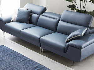 Miel 4 person moving head leather sofa Modello 3D