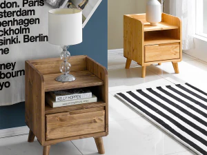 Comodino intelligente in legno massello Buffley Modello 3D