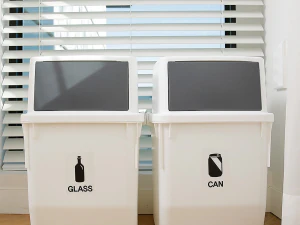 Poubelle de s&eacute;paration blanche 35L Modèle 3D