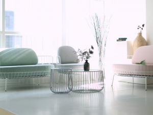 CL round living room table sofa table 400 3Dモデル