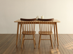 Ethnic Oak Walnut Solid Wood Chair 3D Model
