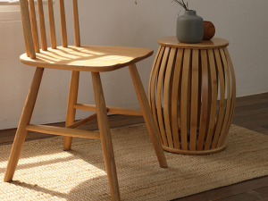 Ethnic Oak Walnut Solid Wood Chair 3D Model