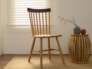 Ethnic Oak Walnut Solid Wood Chair 3D Model