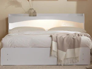 Groove LED Light Storage Bed Frame 3D Model