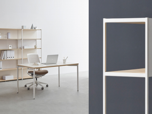 5 steps open type iron bookshelf 3D Model
