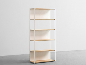 5 steps open type iron bookshelf 3D मॉडल