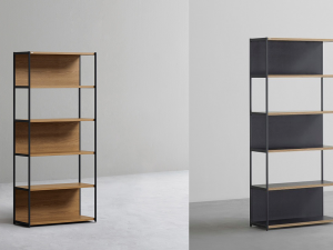 5 steps open type iron bookshelf 3D मॉडल