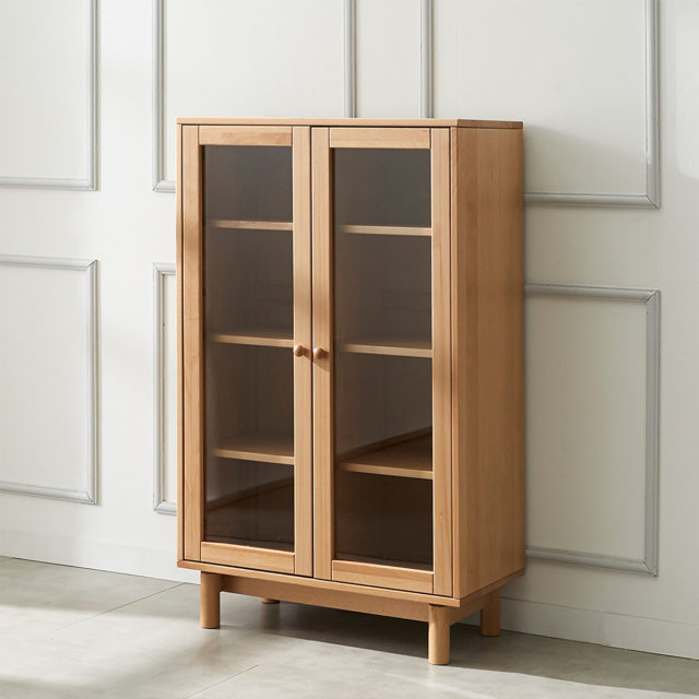 Beaches solid wood glass cabinet 3D Model .c4d .max .obj .3ds .fbx .stl .blend 
