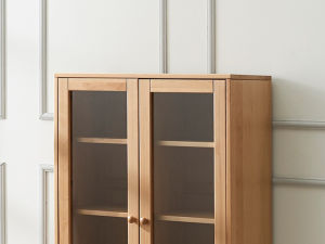 Beaches solid wood glass cabinet 3D Model