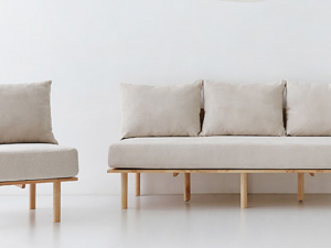 BENKU 1 seater sofa rubber wood Modelo 3D