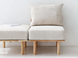 BENKU 1 seater sofa rubber wood Modelo 3D