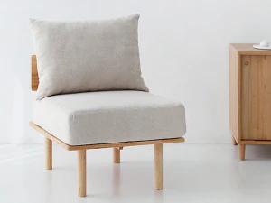 BENKU 1 seater sofa rubber wood 3D Model