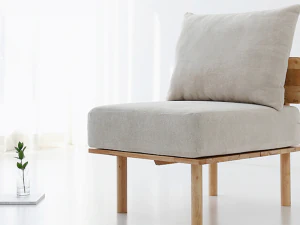 BENKU 1 seater sofa rubber wood 3D Model