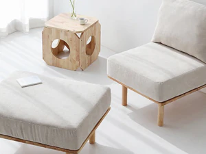 BENKU 1 seater sofa rubber wood 3D Model
