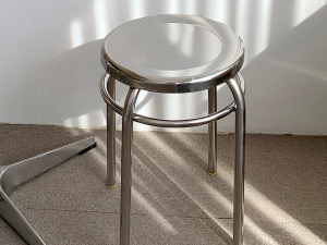 Stainless round stool 3D मॉडल