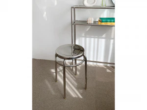 Stainless round stool 3D Model