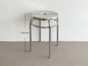 Stainless round stool 3D Model