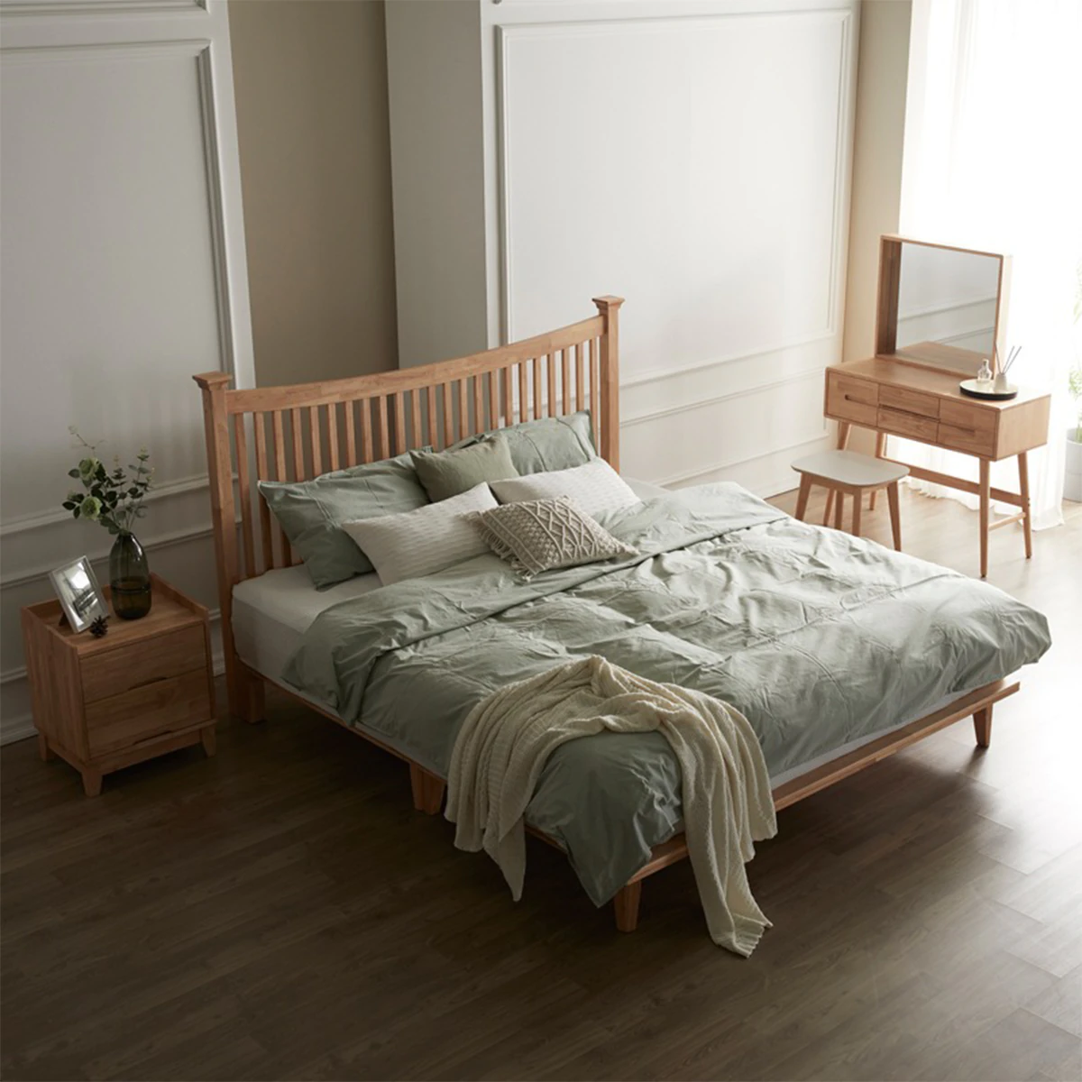 Raum Seven Tree Solid Wood Bed 3D Model .c4d .max .obj .3ds .fbx .stl .blend 