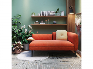 Selfie fabric wide sofa Model 3D