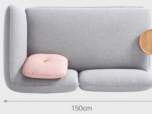 Selfie fabric wide sofa Model 3D