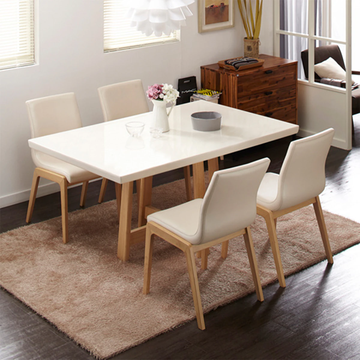Amar marble dining table for 4 people 3D Model .c4d .max .obj .3ds .fbx .stl .blend