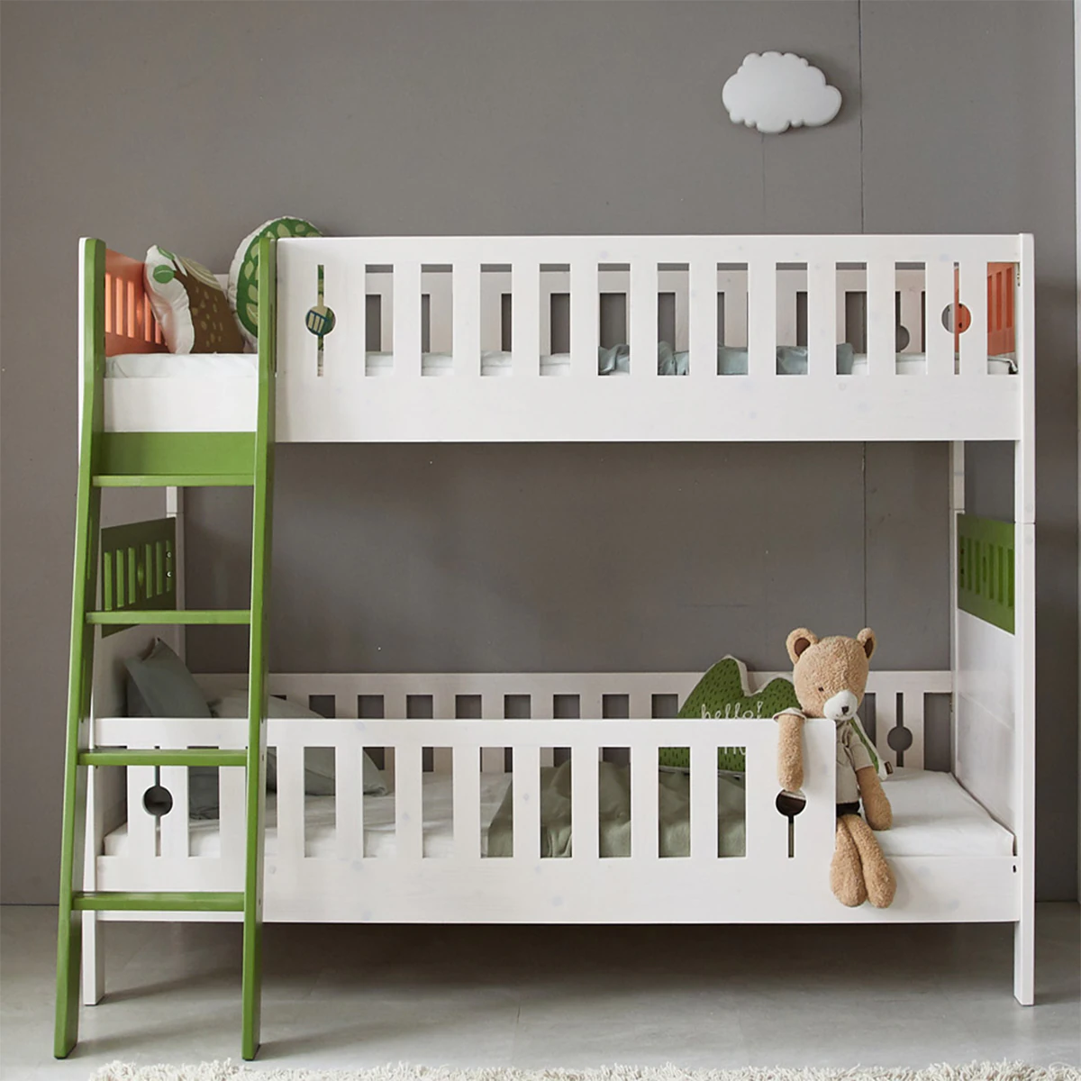 Road Finland Solid Wood Separation General Bunk Bed 3D Model .c4d .max .obj .3ds .fbx .stl .blend 