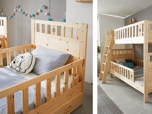 Road Finland Solid Wood Separation General Bunk Bed 3D मॉडल