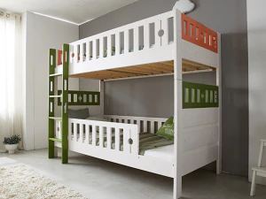 Road Finland Solid Wood Separation General Bunk Bed 3D Model