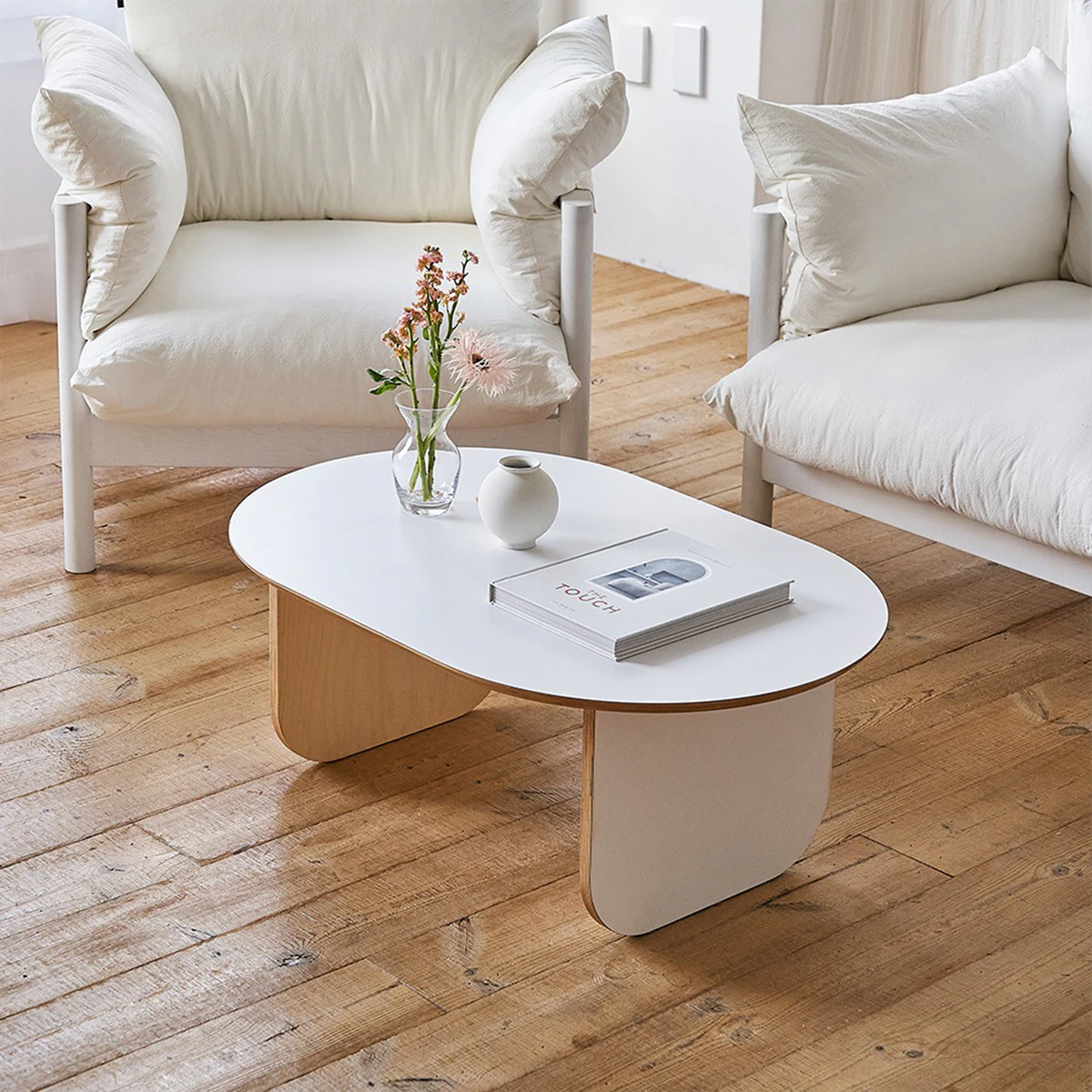 Milk sofa table oval 900 3D Model .c4d .max .obj .3ds .fbx .stl .blend