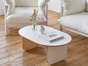 Milk sofa table oval 900 3D Model