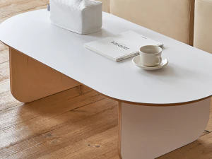 Milk sofa table oval 900 3D Model