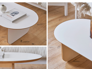 Milk sofa table oval 900 3D Model