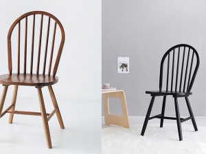 ANDRA wooden chair Acacia Natural 3D मॉडल