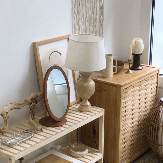 Hennings Chestnut Wood Tabletop Mirror 3D Модель .c4d .max .obj .3ds .fbx .stl .blend 