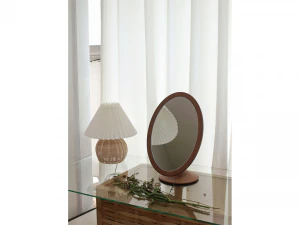 Hennings Chestnut Wood Tabletop Mirror 3D Model