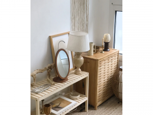 Hennings Chestnut Wood Tabletop Mirror 3D Модель