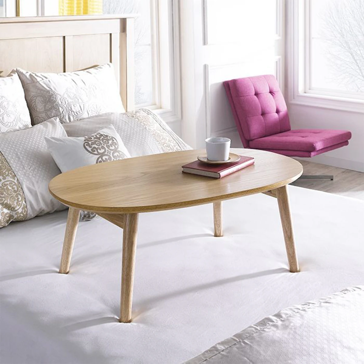 Folding wooden sofa table 3D Model .c4d .max .obj .3ds .fbx .stl .blend 