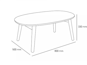 Folding wooden sofa table 3D 모델
