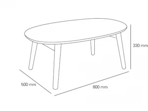 Folding wooden sofa table 3D Model
