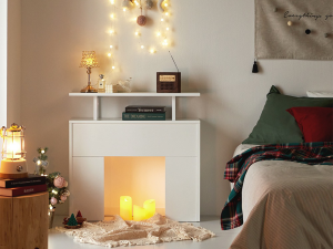 Fireplace Console Shelf White 3D Model